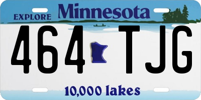 MN license plate 464TJG