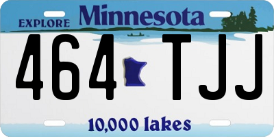 MN license plate 464TJJ