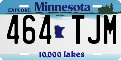 MN license plate 464TJM