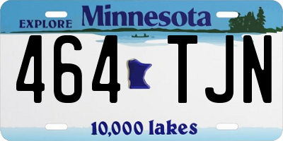 MN license plate 464TJN