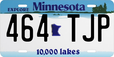 MN license plate 464TJP