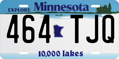 MN license plate 464TJQ
