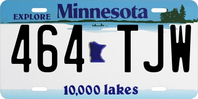 MN license plate 464TJW