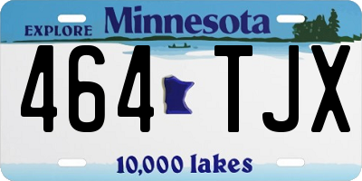 MN license plate 464TJX