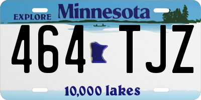 MN license plate 464TJZ