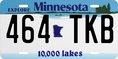 MN license plate 464TKB
