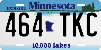 MN license plate 464TKC