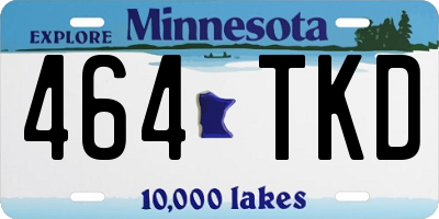 MN license plate 464TKD