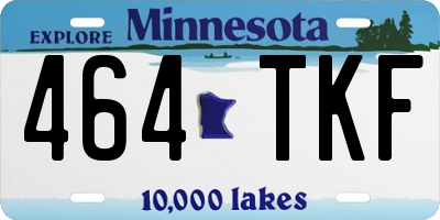MN license plate 464TKF