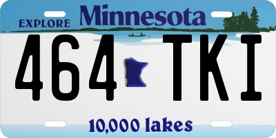 MN license plate 464TKI