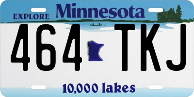 MN license plate 464TKJ