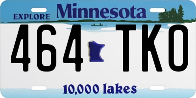 MN license plate 464TKO