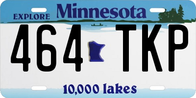MN license plate 464TKP