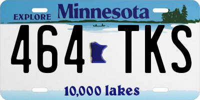 MN license plate 464TKS