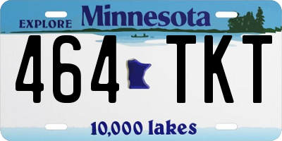 MN license plate 464TKT
