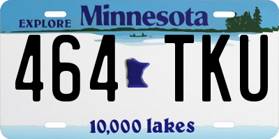 MN license plate 464TKU