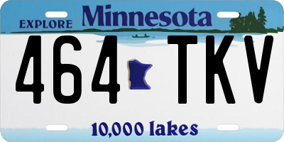 MN license plate 464TKV