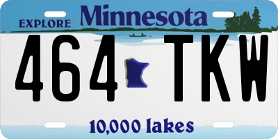 MN license plate 464TKW