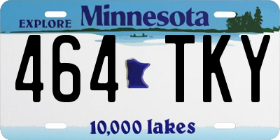 MN license plate 464TKY