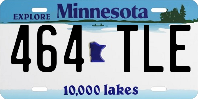 MN license plate 464TLE