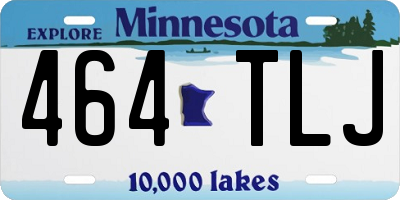 MN license plate 464TLJ