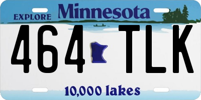MN license plate 464TLK