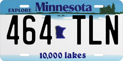 MN license plate 464TLN
