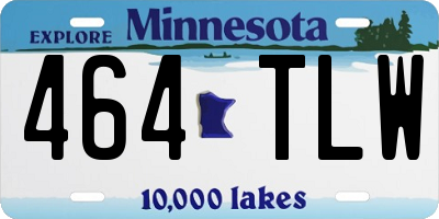 MN license plate 464TLW