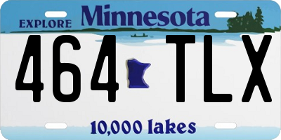 MN license plate 464TLX