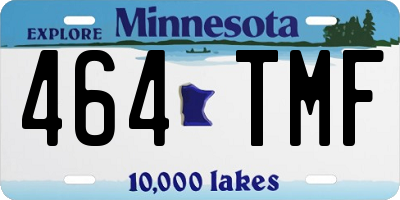 MN license plate 464TMF
