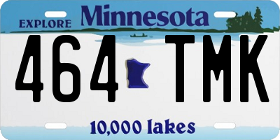 MN license plate 464TMK