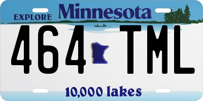 MN license plate 464TML