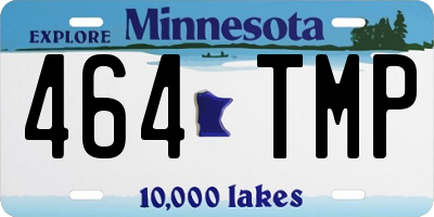 MN license plate 464TMP