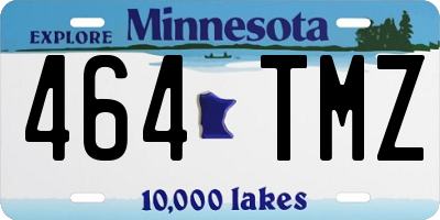 MN license plate 464TMZ