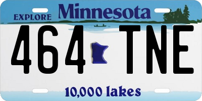 MN license plate 464TNE