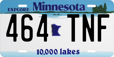 MN license plate 464TNF