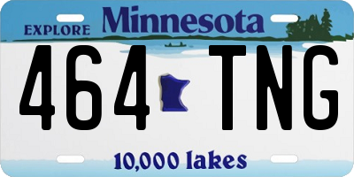 MN license plate 464TNG