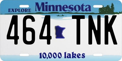 MN license plate 464TNK