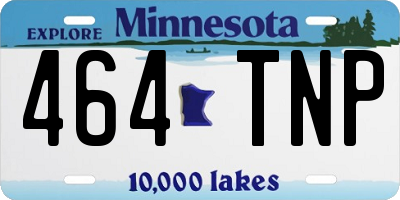 MN license plate 464TNP