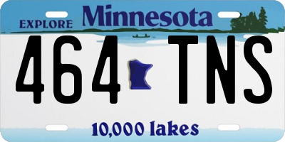 MN license plate 464TNS