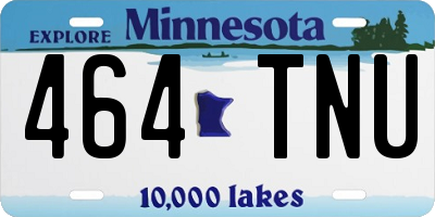 MN license plate 464TNU