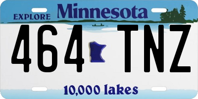 MN license plate 464TNZ