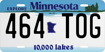 MN license plate 464TOG