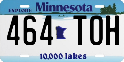 MN license plate 464TOH