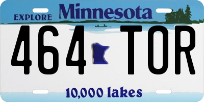 MN license plate 464TOR