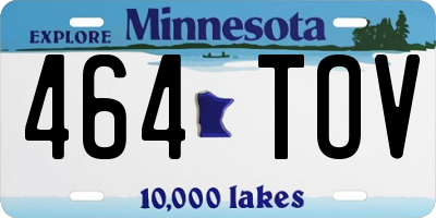MN license plate 464TOV