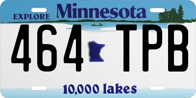 MN license plate 464TPB