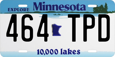 MN license plate 464TPD