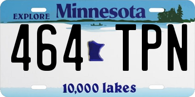 MN license plate 464TPN