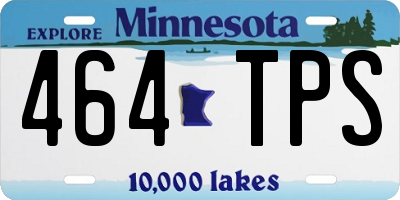 MN license plate 464TPS